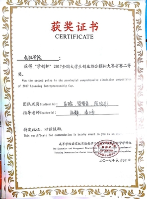 經(jīng)管學(xué)院學(xué)子在2017&ldquo;學(xué)創(chuàng)杯&rdquo;全國(guó)大學(xué)生創(chuàng)業(yè)綜合模擬大賽江西省賽中喜獲佳績(jī)